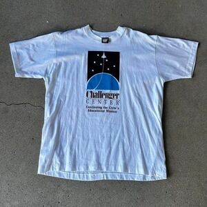 Vintage 90s Challenger space center graphic tee shirt tshirt Screen stars
